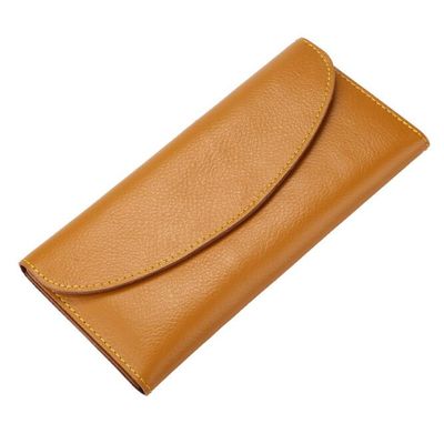 Female simple design cowhide leather purse/wallet(OEM accept)