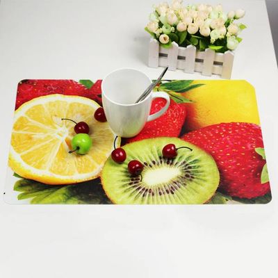 3d placemat with fruit pattern