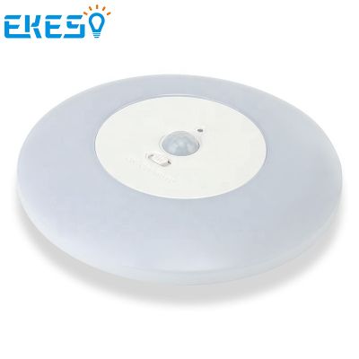 ABS material white color night projector battery powered wall PIR motion sensor led night lamp for k