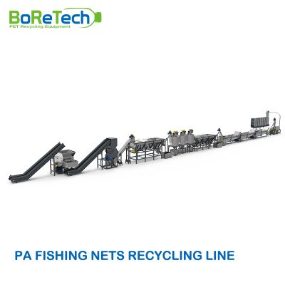 Rigid and Flexible Plastics (PA Fishing rope) Recycling Washing Production System