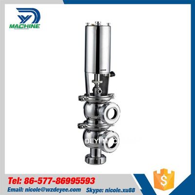 SS304 Pneumatic Divert Valve with Tri clamp Ends