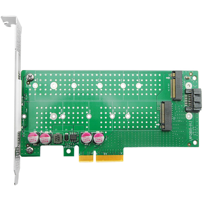 Linkreal PCIe x4 to 2 port M.2 NVMe SSD NGFF Expansion Card