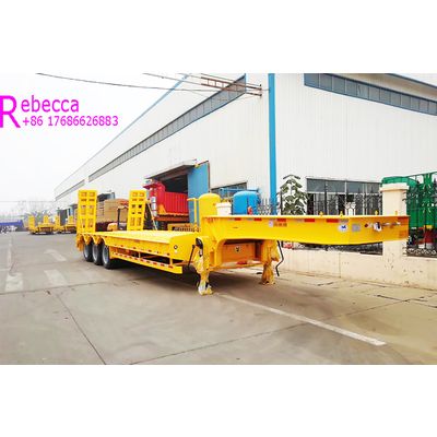 factory customized 3 axles 30 tons to 80 tons low loader trailer lowboy semi trailer