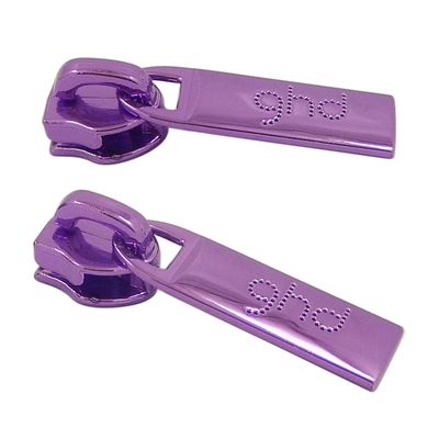 Purple zipper slider