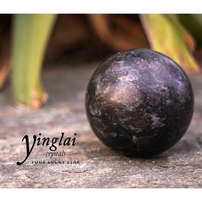 Yinglai 2.2" Top Quality Astrophyllite Sphere Natural Crystal Sphere, Meditation Crystals