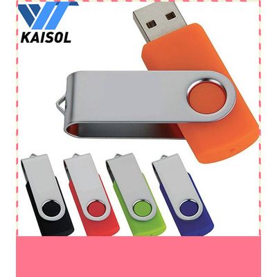Custom USB Drive Logo Printed Bulk Cheap USB Plastic Swivel Mini USB Flash Drive