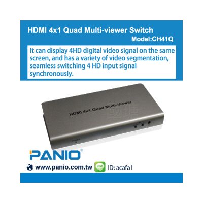 4 port HDMI Seamless Switch Quad Multi-viewer