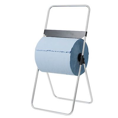 Industrial Floor Stand Roll Tissue Paper Hand Wiping dispenser in Steel