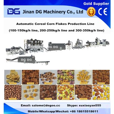 Extruded breakfast cereal corn flakes/flex extrusion machinery production plant