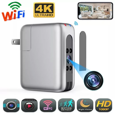 4K WIFI camera IP Power Adapter Mini Hidden Camera Charger