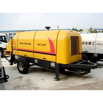 trailer-mounted concrete pump