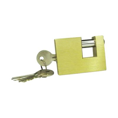 Rectangular brass padlock
