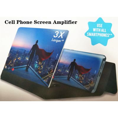3D Mobile Phone Screen Magnifying Glass Anti-Radiation Enlarger Screen Folding Stand