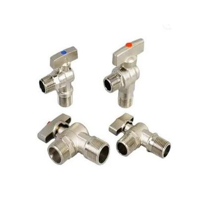 Chrome Plating Water Manual DN25 Male Thread Brass Angle Valve