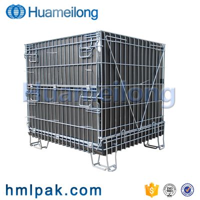 Medium duty Industrial folding durable customized pet preform wire mesh container