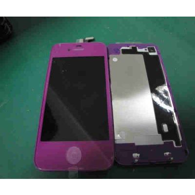 for iPhone 4G purple full set lcd digitizer+back cover+home button