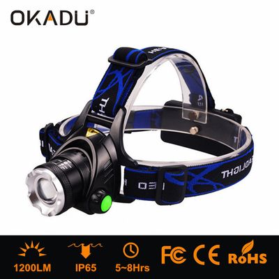OKADU HT02 1200Lm Focusable LED Head Lamp 18650 / AA Battery Cap Lamp 1 Cree XM-L2 T6 LED Headlamp