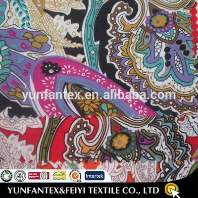 African Wax Paisley Print Fabric 100 Cotton For Women
