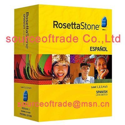 Rosetta Stones Education Software Spanish Latin America Level 1-5 Free Shipping DHL