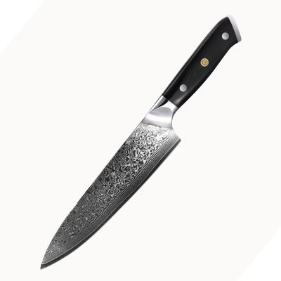 High Quality 8 inch Damascus Steel Kitchen Knife with Superior G10 glass fiber handle