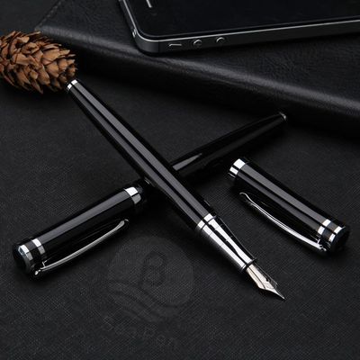 luxury metal fountain pen with logo custom for gift