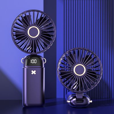 Summer hot selling digital display handheld fan aromatherapy mini electric fan portable folding stud