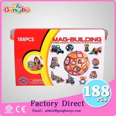 188 pcs Gangbo toys Popular electrical Magnetic Building magic trick toys