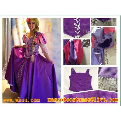 RAPUNZEL Tangled fairy tale party dress mascot costumes