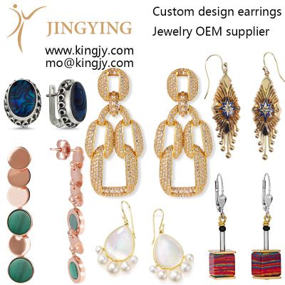 Custom earrings zirconia 925 silver fine jewelry OEM supplier