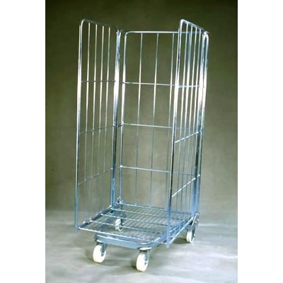 Logistics warehouse storage foldable metal wire mesh roll cage
