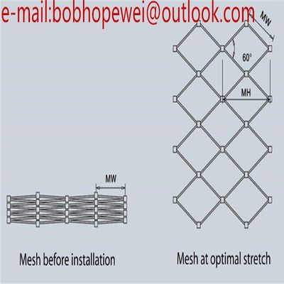 Stainless Steel Wire Rope Mesh Net/Flexible Stainless Steel Cable Mesh