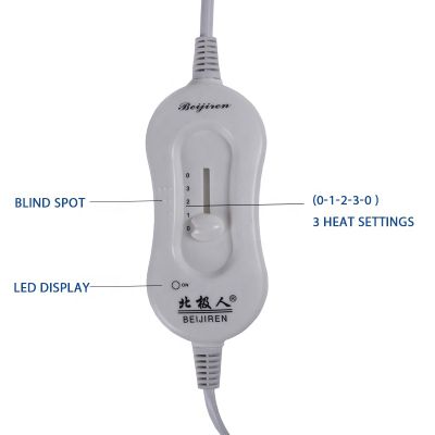 Electric Blanket Switches with 3 Heat Settings LED Indicator Overcurrent