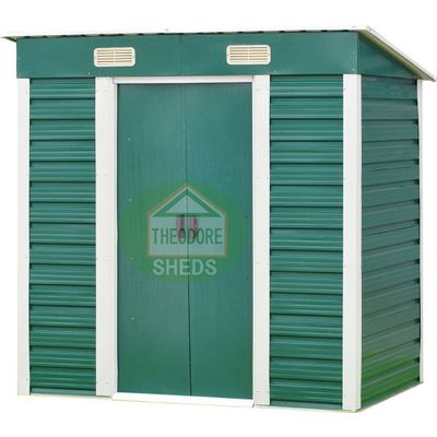Theodore Sheds Company metal garden sheds with pent roof