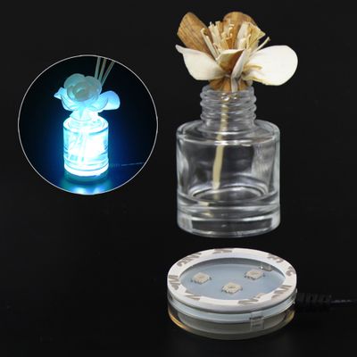 USB Powered Round LED Light Base for Air Fresheners or Reed Diffusers with 7 Changing Lighting Color