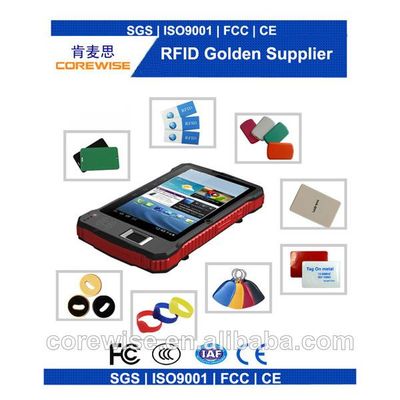 android handheld rfid card reader with fingerprint,bluetooth,wifi,gps,3g--A370