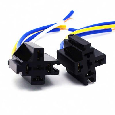 12v universal relay auto relay socket 5P 5 pin 30A 40a4 automotive car relay base auto wire harness