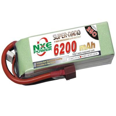 NXE6200mAh-25C-14.8V Softcase RC Helicopter Battery