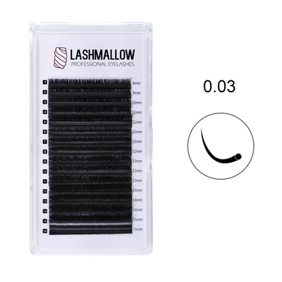 Lashmallow Volume Lashes Mix 8-15mm Matte Black Eyelash Extension