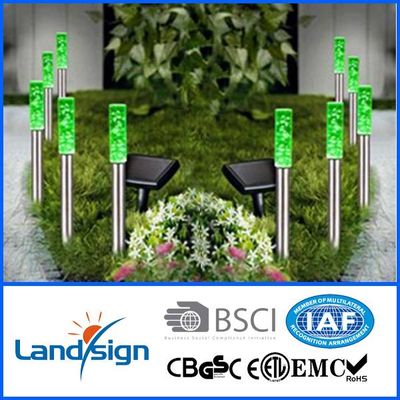 Solar powered bubble column lights for garden decoration