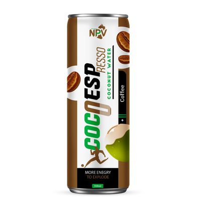 NPV Brand Coconut Water With Coffee Flavor 250ml Can