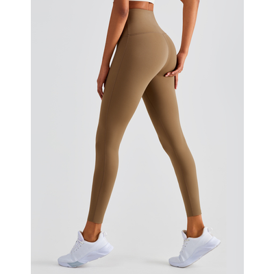 Hot Sale Women 13cm High Waisted Tights Yoga Pants Leggings with Pockets Sexy Nude Custom