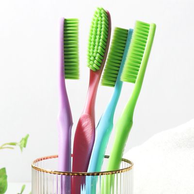 King Head Deep Clean Toothbrush with Herb Infused Medium Bristles for Cleaner, Whiter Teeth