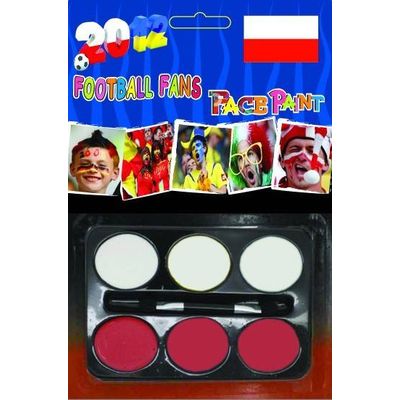 2012 European Cup Poland team football fans' face paint, 2012 Polish football fans' face painting