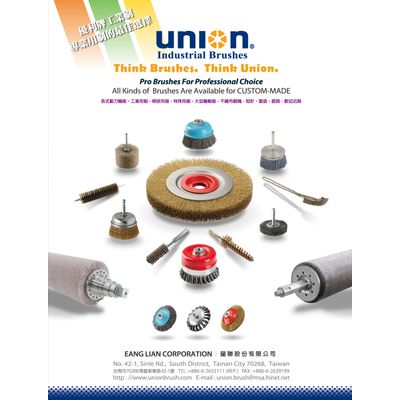 UNION BRUSH - Power Brush Series- electric or pneumatic grinders, electric drills and machinery.