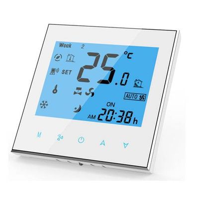 RS485 Fan Coil Room Thermostat Touch Screen Programmable BAC-1000 ...