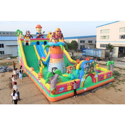 Kids inflatable trampoline jumping castle house outdoor inflatable amusement park for sale