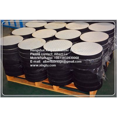 Elastomeric rubber bearing pad for bridge