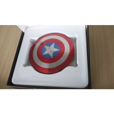 Total Alloy Mobile Power Bank 6800mah with Avenger Captain America Shield Shape