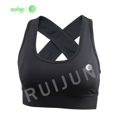 Custom logo eco-friendly soft breathable stretchy workout bra high supportive tight fit yoga bra top