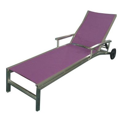 Textilene Lounge Chair with Aluminum Frame, OEM/ODM Serwith Aluminum Frame, OEM/ODM Services Offered
